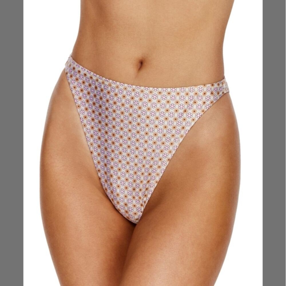 NWT Gottex Flirtt Vacation Mode High Waist Bikini Bottom Two Piece High Cut - XS